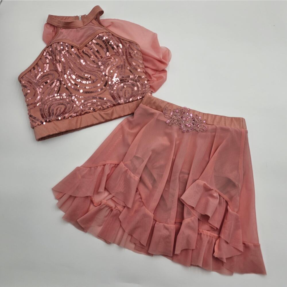 Weissman Dancewear Girl's Size SC/MC Dance Costume 2 Piece Top and Skirt
